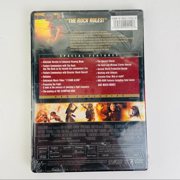 The Scorpion King Full Screen Collector's Edition Brand New Dwayne Johnson - Picture 4 of 5